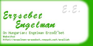 erzsebet engelman business card